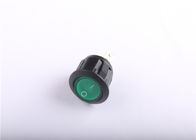 Green LED Light Small Rocker Switch With 10000 Cycles Electrical Life