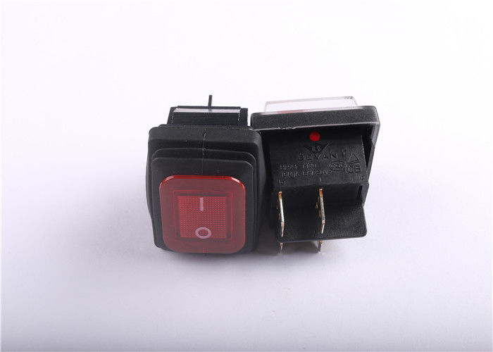 Button Waterproof Momentary Rocker Switch , Miniature Rocker Switch 32x25mm